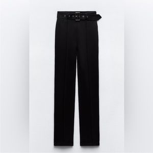 ZARA belted flared leggings